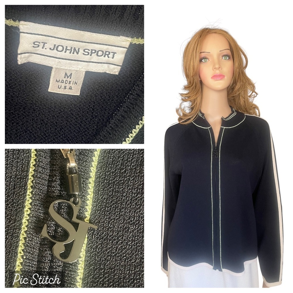 St. John sport black/green jacket size M